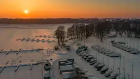 Zachód słońca w Sztynorcie z lotu ptaka, styczeń 2026 r.  - zdjęcie 1
