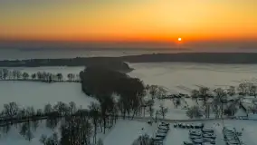 Zachód słońca w Sztynorcie z lotu ptaka, styczeń 2026 r.  - zdjęcie 11