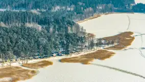 Jezioro Gołdopiwo i Brzezówka z drona, styczeń 2026 r. - zdjęcie 13