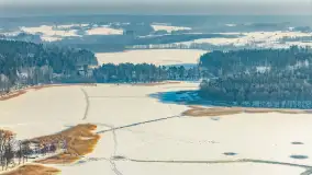 Jezioro Gołdopiwo i Brzezówka z drona, styczeń 2026 r. - zdjęcie 29