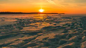 Zachód słońca nad jeziorem Śniardwy, styczeń 2026 r. - zdjęcie 8