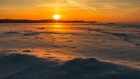 Zachód słońca nad jeziorem Śniardwy, styczeń 2026 r. - zdjęcie 18