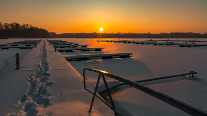Zachód słońca w Sztynorcie, styczeń 2026 r. 