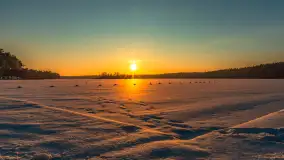 Zachód słońca nad jeziorem Nidzki, Pod Dębem, styczeń 2026 r. - zdjęcie 6