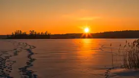 Zachód słońca nad jeziorem Nidzki, Pod Dębem, styczeń 2026 r. - zdjęcie 36