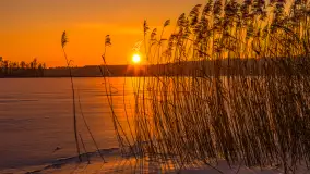 Zachód słońca nad jeziorem Nidzki, Pod Dębem, styczeń 2026 r. - zdjęcie 27