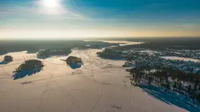Ruciane-Nida, jezioro Nidzkie i OW Wodnik zimą, styczeń 2026 r. - zdjęcie 27