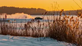 Zachód słońca nad jeziorem Bełdany, luty 2026 r. - zdjęcie 3