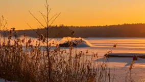 Zachód słońca nad jeziorem Bełdany, luty 2026 r. - zdjęcie 29