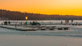 Zachód słońca nad jeziorem Bełdany, luty 2026 r. - zdjęcie 33