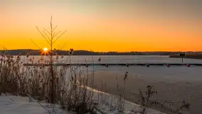 Zachód słońca nad jeziorem Bełdany, luty 2026 r. - zdjęcie 36
