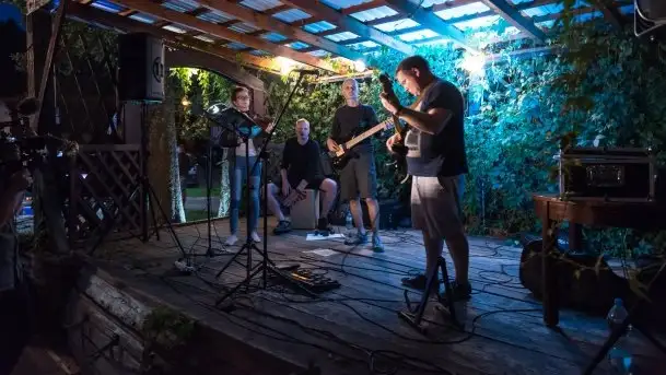 Zdjęcia: Kwartet Kuby Kokochy na scenie pod chmurką - zdjęcie 6