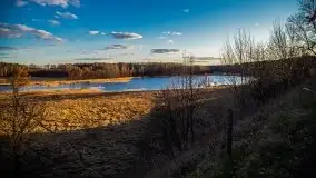 Zachód przy zwalony moście i jeziorze Patelnia, Kruklanki 03.2020 - zdjęcie 21