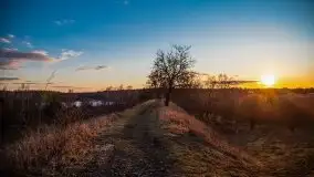 Zachód przy zwalony moście i jeziorze Patelnia, Kruklanki 03.2020 - zdjęcie 12