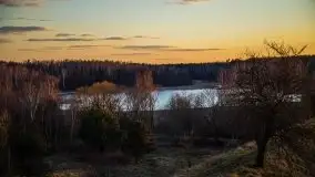 Zachód przy zwalony moście i jeziorze Patelnia, Kruklanki 03.2020 - zdjęcie 7