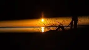 Marcowy zachód słońca nad jeziorem Dargin, Nowy Harsz - zdjęcie 32