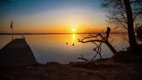 Marcowy zachód słońca nad jeziorem Dargin, Nowy Harsz - zdjęcie 31