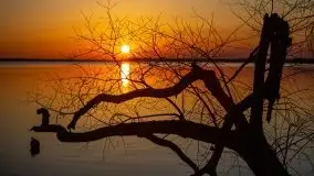 Marcowy zachód słońca nad jeziorem Dargin, Nowy Harsz - zdjęcie 15