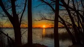 Zachód słońca nad jeziorem Kruklin - zdjęcie 1