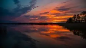 Zachód słońca nad jeziorem Tajty, 29 kwietnia 2020r. - zdjęcie 44