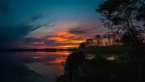 Zachód słońca nad jeziorem Tajty, 29 kwietnia 2020r. - zdjęcie 23