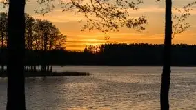 Zachód słońca nad jeziorem Ryńskim, Rybical - zdjęcie 1