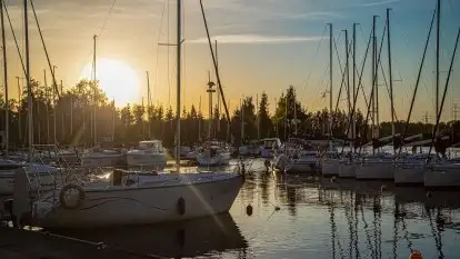 Majowy zachód słońca w Węgorzewie