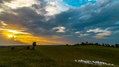 Zachód słońca w okolicach Upałt Małych
