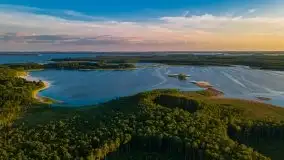 Zachód słońca, Skłodowo i jezioro Mamry - zdjęcie 26