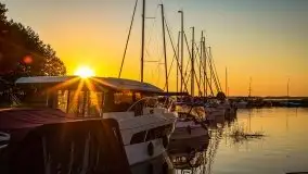 Zachód słońca, Skłodowo i jezioro Mamry - zdjęcie 38