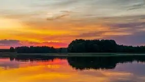 Zachód słońca, widok z wody na jezioro Święcajty - zdjęcie 34