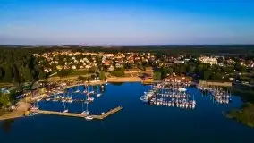 Wschód Słońca, Wilkasy, jezioro Niegocin, sierpień 2020 r. - zdjęcie 11