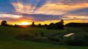 Zachód Słońca przy miejscowości Sterławki, sierpień 2020 r. - zdjęcie 8