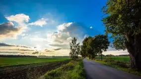 Zachód słońca nad jeziorem Ławki, wrzesień 2020 r. - zdjęcie 1