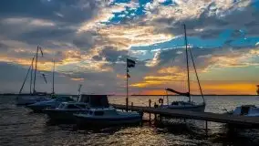 Wrześniowy zachód słońca w porcie Nowy Harsz, jez. Dargin - zdjęcie 7