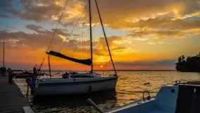 Wrześniowy zachód słońca w porcie Nowy Harsz, jez. Dargin - zdjęcie 46