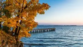 Zachód słońca, jezioro Dargin, przystań Melnik - zdjęcie 4