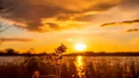 Zachód słońca i resztki jesieni nad jeziorem Ołów - zdjęcie 15