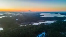 Pierwszy śnieg i wschód słońca nad jeziorem Boczne - zdjęcie 29