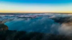 Pierwszy śnieg i wschód słońca nad jeziorem Boczne - zdjęcie 89