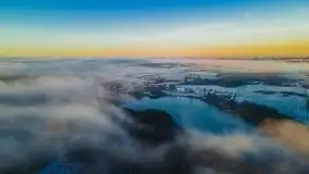 Pierwszy śnieg i wschód słońca nad jeziorem Boczne - zdjęcie 53