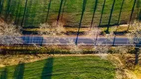 Jesień z lotu ptaka przy jeziorze Tałtowisko i kanale Grunwaldzkim - zdjęcie 21