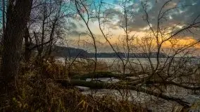 Wschód słońca przy moście Sztynorckim i jeziorze Dargin - zdjęcie 49