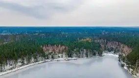 Zima nad jeziorem Wesołek, okolice Rucianej Nidy - zdjęcie 32