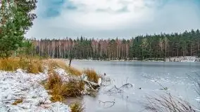 Zima nad jeziorem Wesołek, okolice Rucianej Nidy - zdjęcie 15