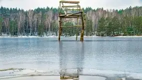 Zima nad jeziorem Wesołek, okolice Rucianej Nidy - zdjęcie 50