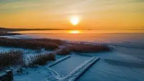 Zimowy wschód słońca nad jeziorem Dargin i... -27 stopni - zdjęcie 25