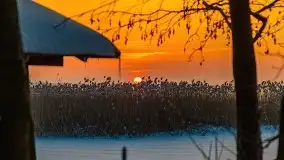 Zimowy wschód słońca nad jeziorem Dargin i... -27 stopni - zdjęcie 27