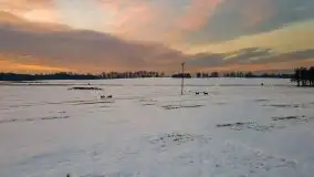 Wschód słońca w okolicach Sztynortu, zima 2021 - zdjęcie 3