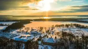 Port w Sztynorcie w zimowej scenerii, styczeń 2021 r. - zdjęcie 1